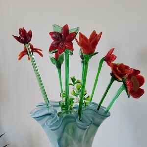 Murano Glass Handcrafted Glass Flowers